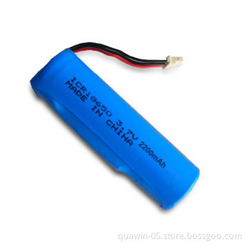 3.7V/2,200mAh 18650 Li-ion Battery with 2.5A Continuous Charging Current and Automatic Recovery